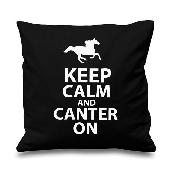 Keep Calm and Canter On - Equine Cushion